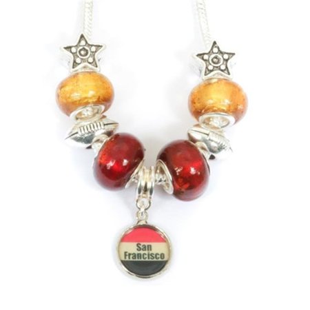PLAYBACK San Francisco 49ers Necklace with Dangling Pendant; European Style PL1101908